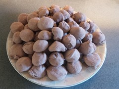 Lekkere schaal roomboter truffels
