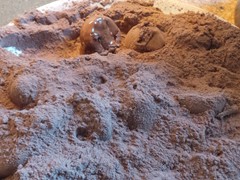 Truffels aan het afwerken